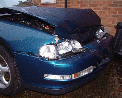 This is what happens when you slide into the back of a stationary Volvo.